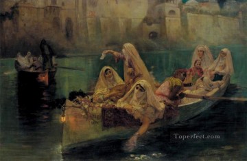ハーレム・ボート フレデリック・アーサー・ブリッジマン フレデリック・アーサー・ブリッジマン アラブ Oil Paintings